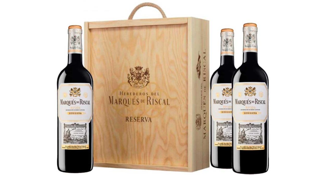 Caja x3 Vino tinto Marqués de Riscal Reserva DOCa Rioja de 750 ml