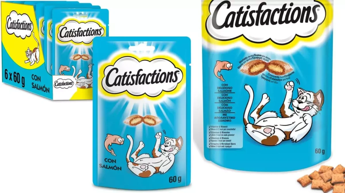 Pack x6 Premios para gatos Mars Catisfactions Premios Salmón