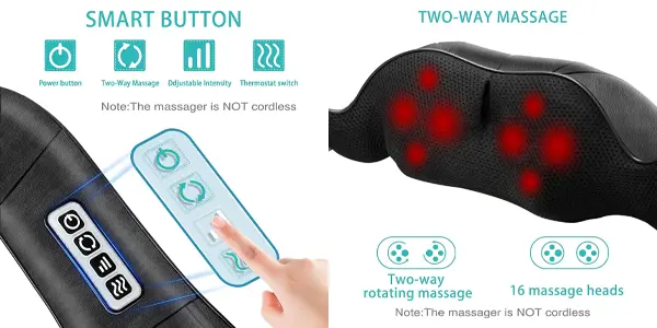 Masajeador de espalda shiatsu