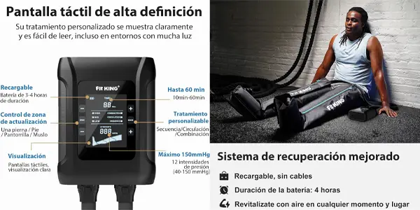 Masajeador de piernas FIT KING Inalámbrico