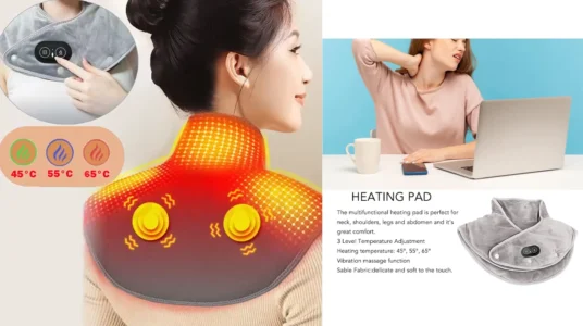 masajeador eléctrico con vibración para cuello y hombros