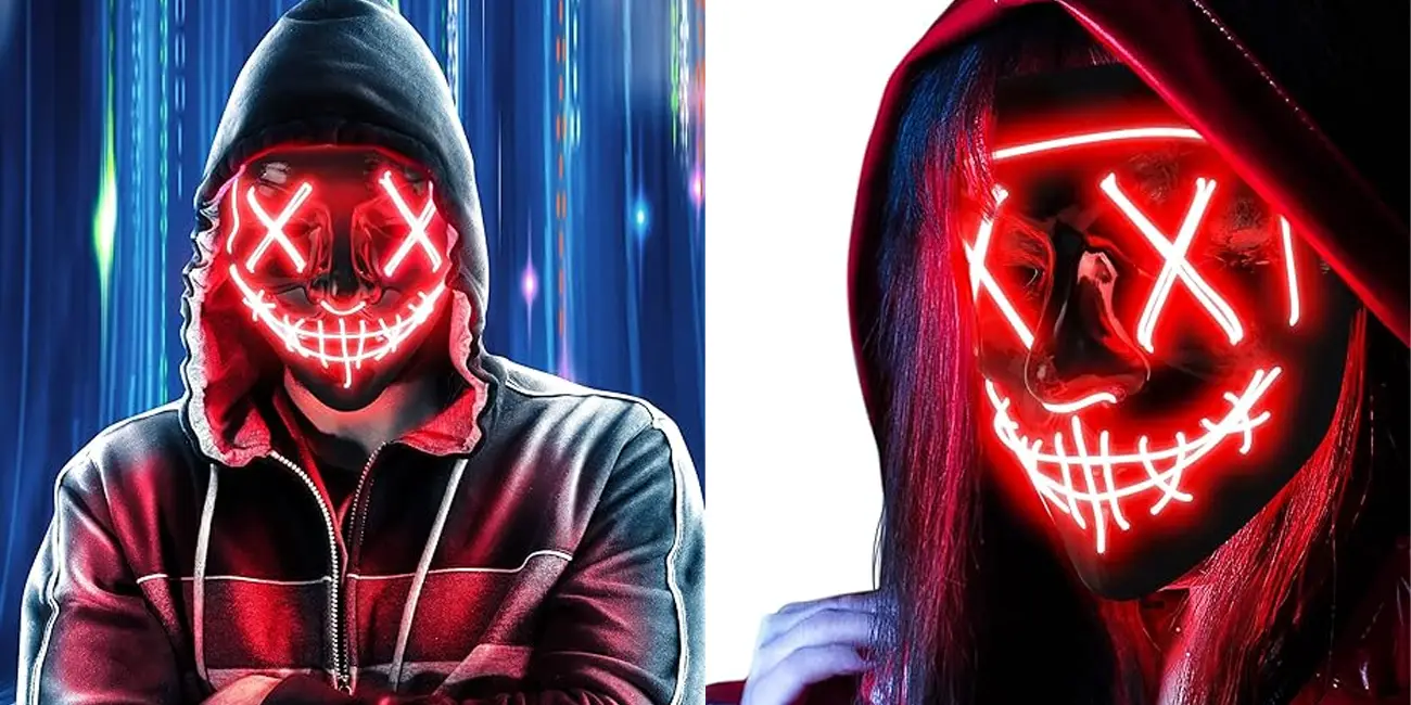 Máscara de Halloween LED para adulto