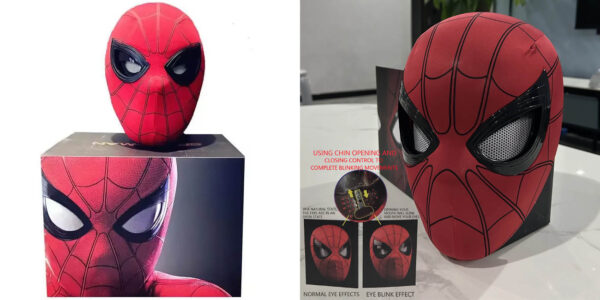 Máscara de SpiderMan 1:1 con ojos móviles
