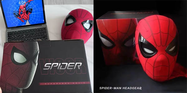 Máscara de SpiderMan 1:1 con ojos móviles