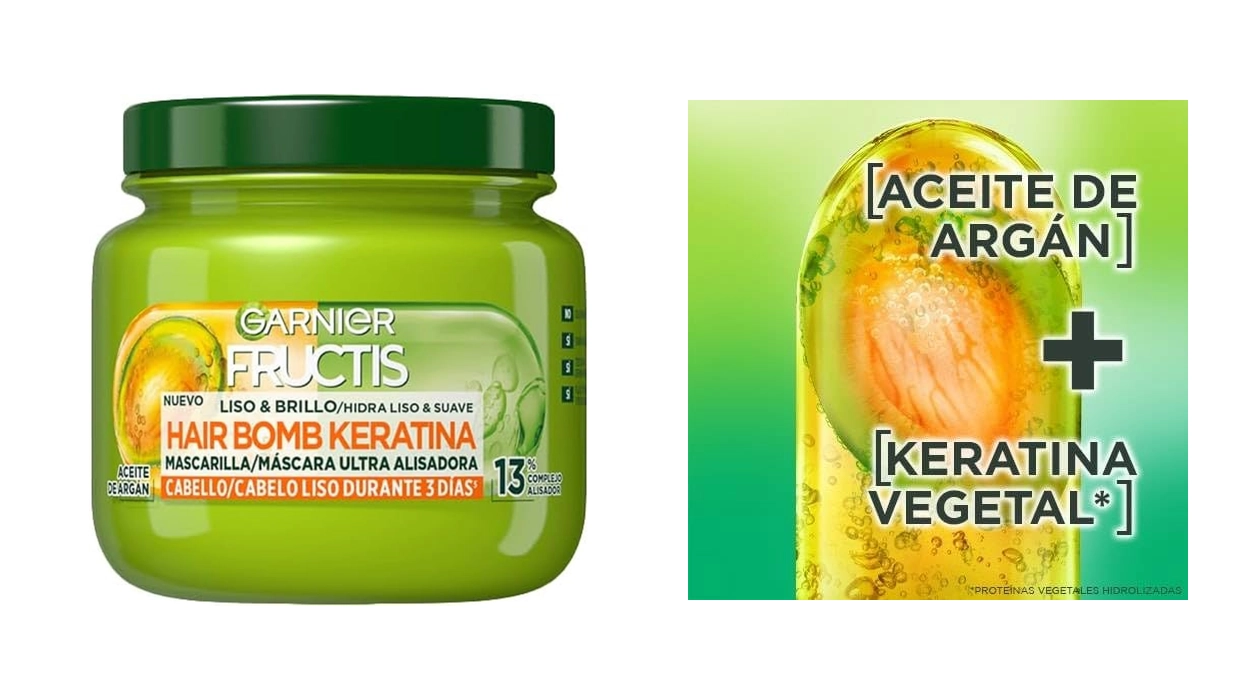 mascarilla capilar Garnier Fructis Liso & Brillo de 320 ml