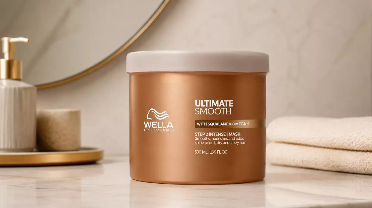 Mascarilla hidratante Wella Professionals Ultimate Smooth para cabello seco y encrespado de 500 ml