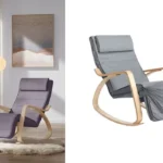 mecedora de madera de abedul Songmics barata