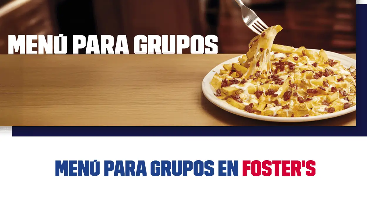Menu grupos Foster's Hollywood 