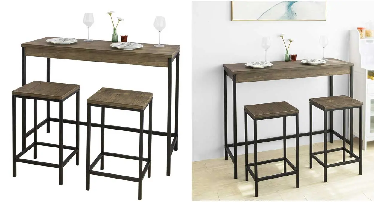 mesa alta con 2 taburetes Sobuy barata