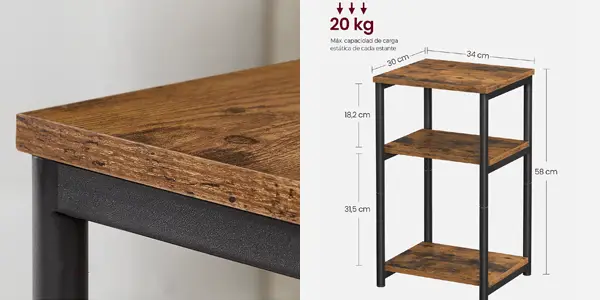 Mesa auxiliar de sofá VASAGLE