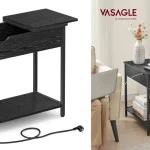 mesa auxiliar Vasagle con enchufe USB