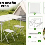 mesa de camping plegable Aktive