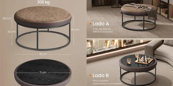 Mesa de centro SONGMICS HOME Luiz Colección