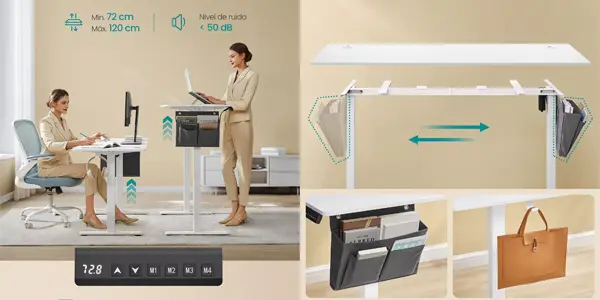 Escritorio Eléctrico Regulable Songmics