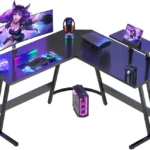 Mesa esquinera gaming de 120 x 120 cm