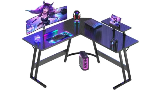 Mesa esquinera gaming de 120 x 120 cm