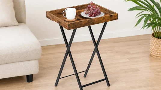 Mesa auxiliar HOOBRO EBF29BZ01 plegable con bandeja extraíble