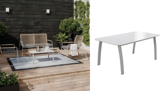 mesa jardin acero alma