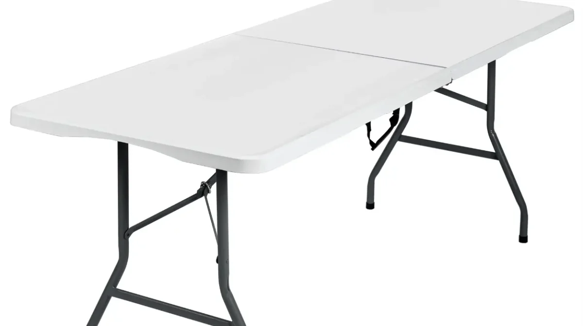 Mesa plegable de exterior de 180 cm para comidas, reuniones o escapadas