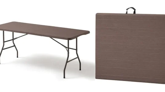 Mesa plegable de resina reforzada
