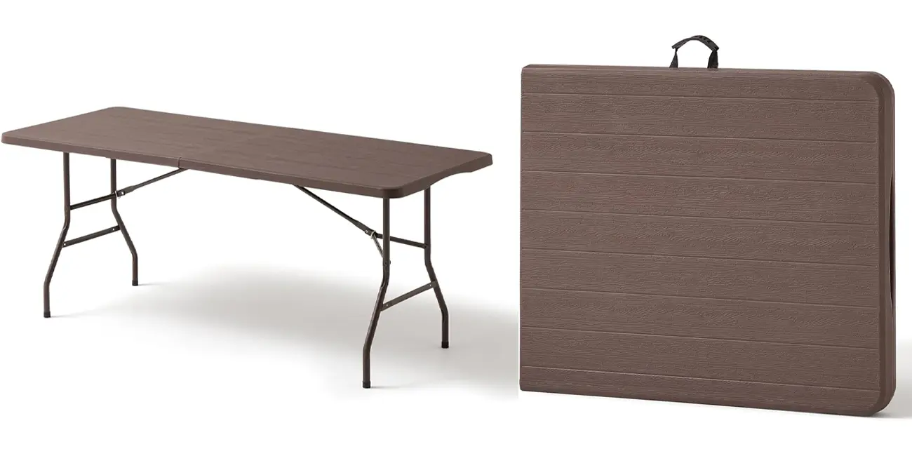 Mesa plegable de resina reforzada