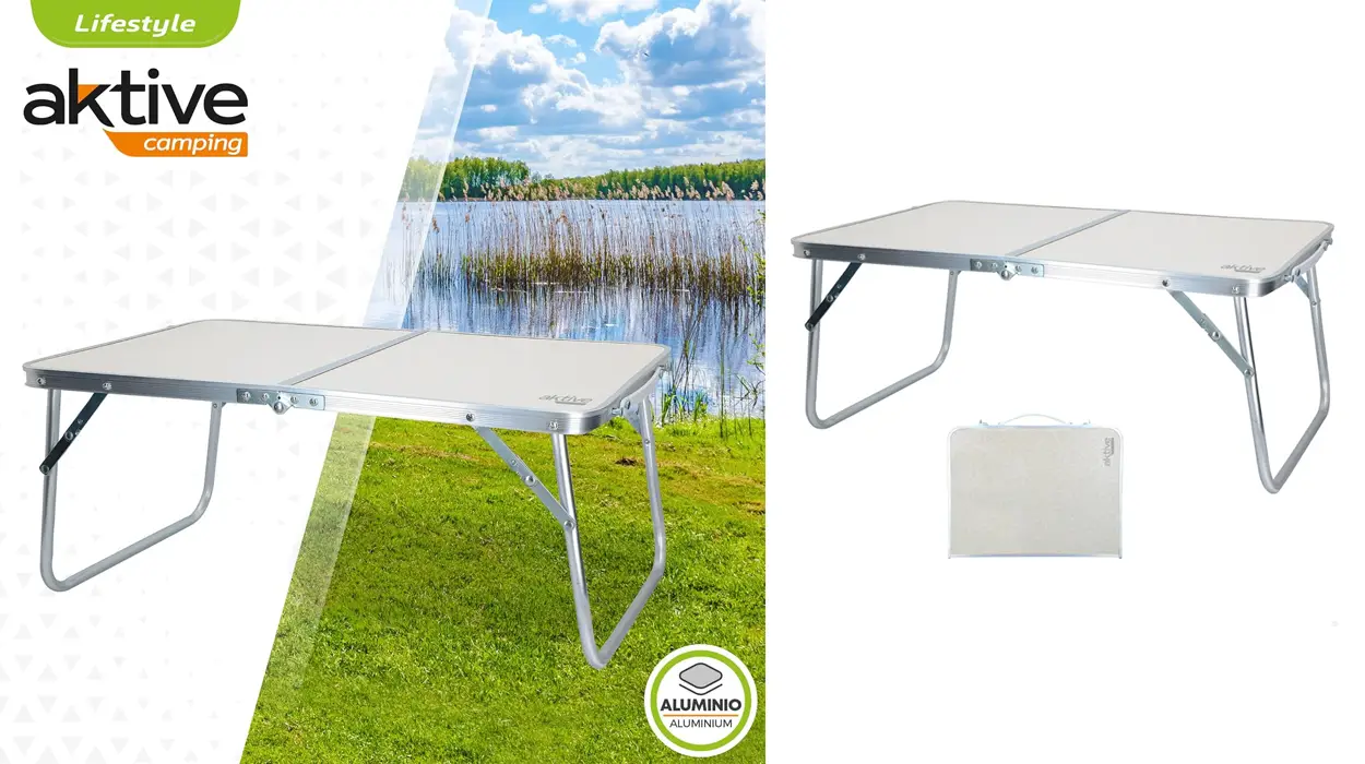 mesa plegable Aktive camping playa barata