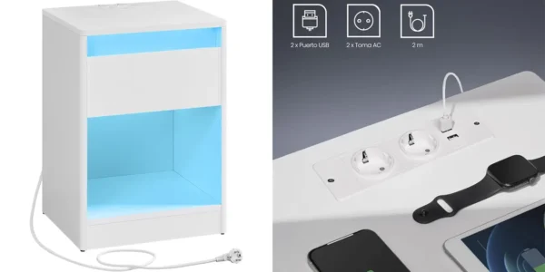 Mesita de noche VASAGLE Kailyn