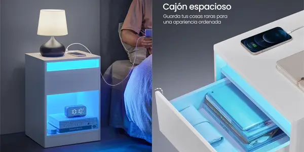 Mesita de noche VASAGLE Kailyn