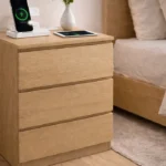 Pack de 2 mesitas de noche VASAGLE KAILYN con cajoneras, 2 enchufes y 2x USB