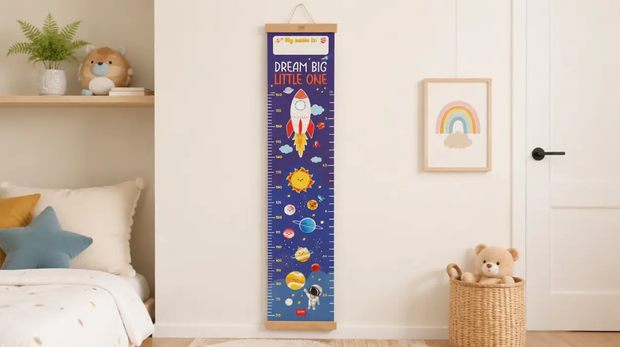 Metro de pared Legami Dream Big Little One para medir la altura de los niños hasta 160 cm