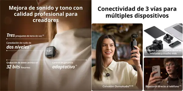 Micrófono inalámbrico mini DJI Mic 3