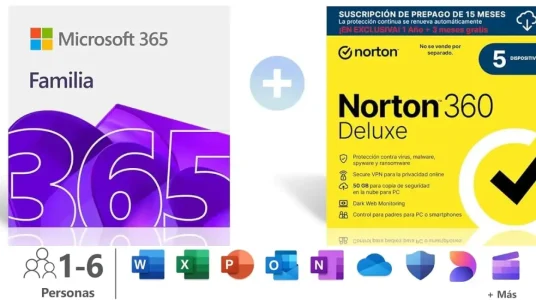 Suscripción Microsoft 365 Familia de 12 meses para 6 personas