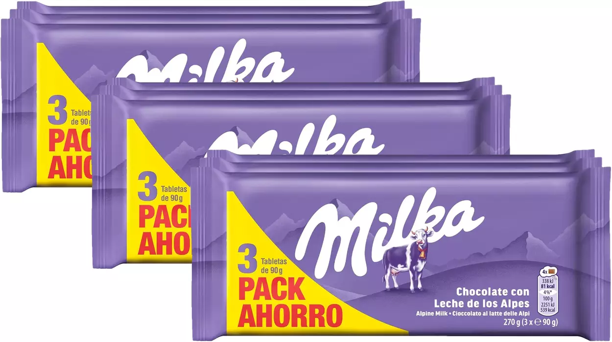 Tabletas chocolate leche Milka baratas