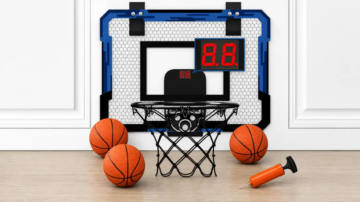 Mini canasta de baloncesto QDragon para interior con 3 pelotas