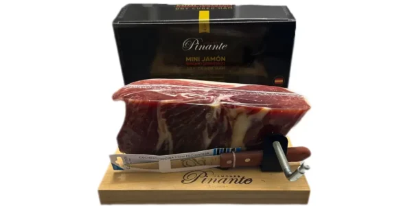 Mini jamón con tabla y cuchillo de Jamones Pinante