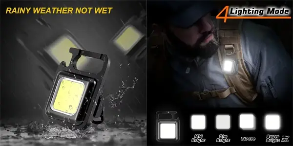 Llavero mini linterna LED COB