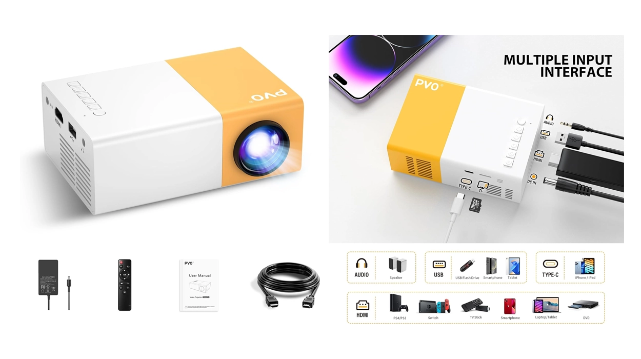 mini proyector portátil PVO