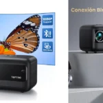 mini proyector portátil Toptro de 20.000 lúmenes con Wi-Fi y Bluetooth