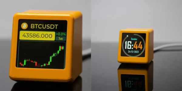 Mini tracker con pantalla para seguimiento de criptomonedas, acciones o divisas