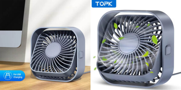 Mini ventilador TOPK K51 con alimentación USB