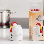 Minutero Metaltex con forma de gallina