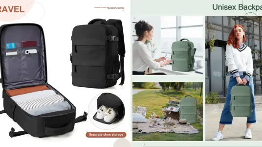 Mochila de viaje impermeable con puerto de carga USB