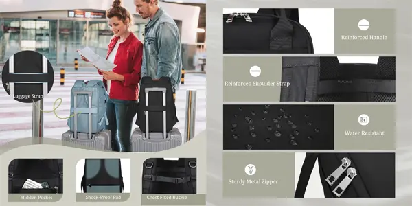 Mochila de cabina Lossga en color negro