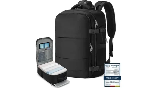 Mochila de viaje Samfolk con apertura tipo maleta