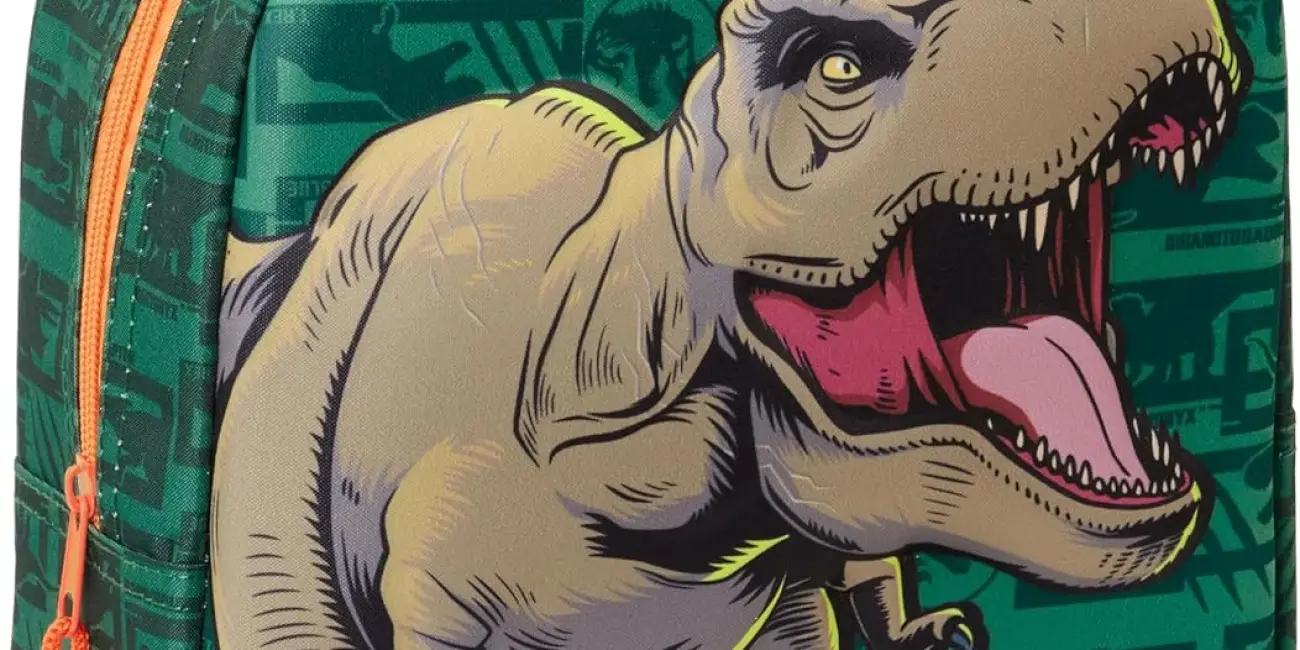 Mochila infantil Jurassic World 3D para guardería, compacta, resistente y adaptable a carro