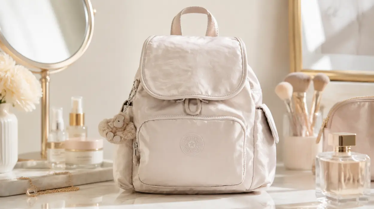 Mochila pequeña Kipling City Pack Mini con bolsillo para móvil y cierre de cremallera