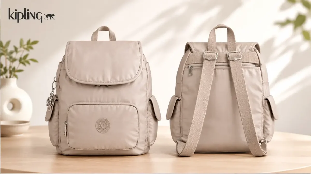 La mochila superventas de Kipling: City Pack mediana en color Metallic Glow