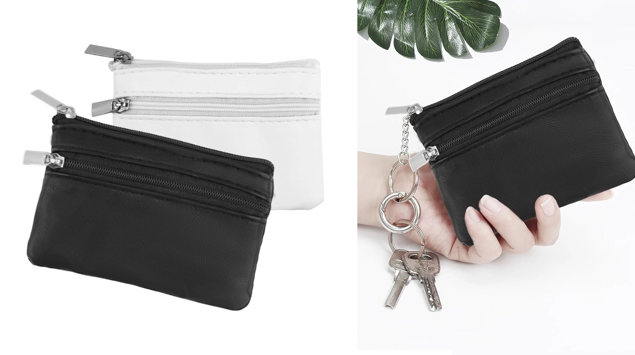 monederos piel cremalleras argolla