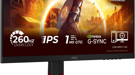 Monitor gaming AOC 24G4ZR de 24" con 260Hz, HDR10 y altura ajustable
