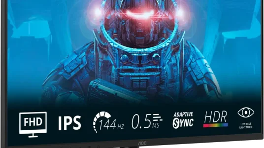 Monitor gaming AOC de 27 pulgadas y 144Hz, panel IPS con HDR10 y Adaptive Sync